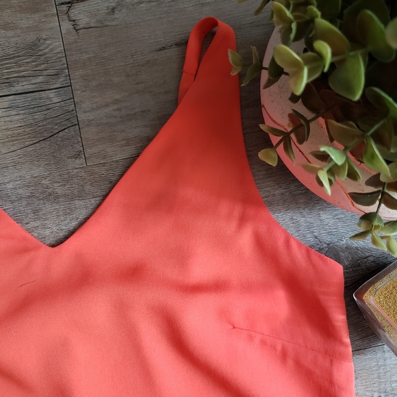 BANANA REPUBLIC| Light Coral Sleeveless V neck Top - Picture 5 of 9